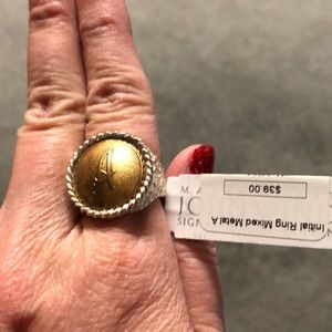 John Wind Maximal Art Mixed Metal Initial Ring A